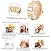 Bewell W116B Mens Wooden Watch with Date Day Luminous Hands Lightweight Retro Wrist Watch (Maple Wood)