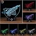 3D Optical Illusion Night Light - 7 LED Color Changing Lamp - Cool Soft Light Safe For Kids - Solution For Nightmares - Lockheed Martin F-22 Raptor