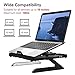 MoKo Laptop Stand, Multi-Angle Adjustable Laptop Holder for Desk Foldable Computer Notebook PC Riser Portable Anti-Slip Mount for MacBook Pro Air, Surface Laptop, Notebook (10 Inch – 15 Inch) – Blackthumb 1