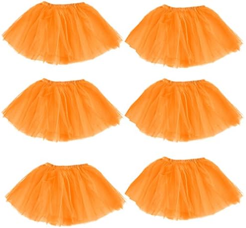 Designed 2B Sweet Little Girls' 6 Pc Bulk Fall Tutu Set One Size Orange