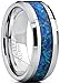 Tungsten Carbide Created Blue Green Opal Inlay 1/3