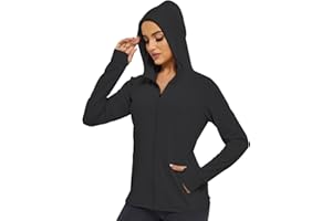 NSANGU Women's UPF 50+ Sun Protection Outdoor Lightweight Full Zip Hoodie Jacket Long Sleeve Fishing Hiking Performance Shirt