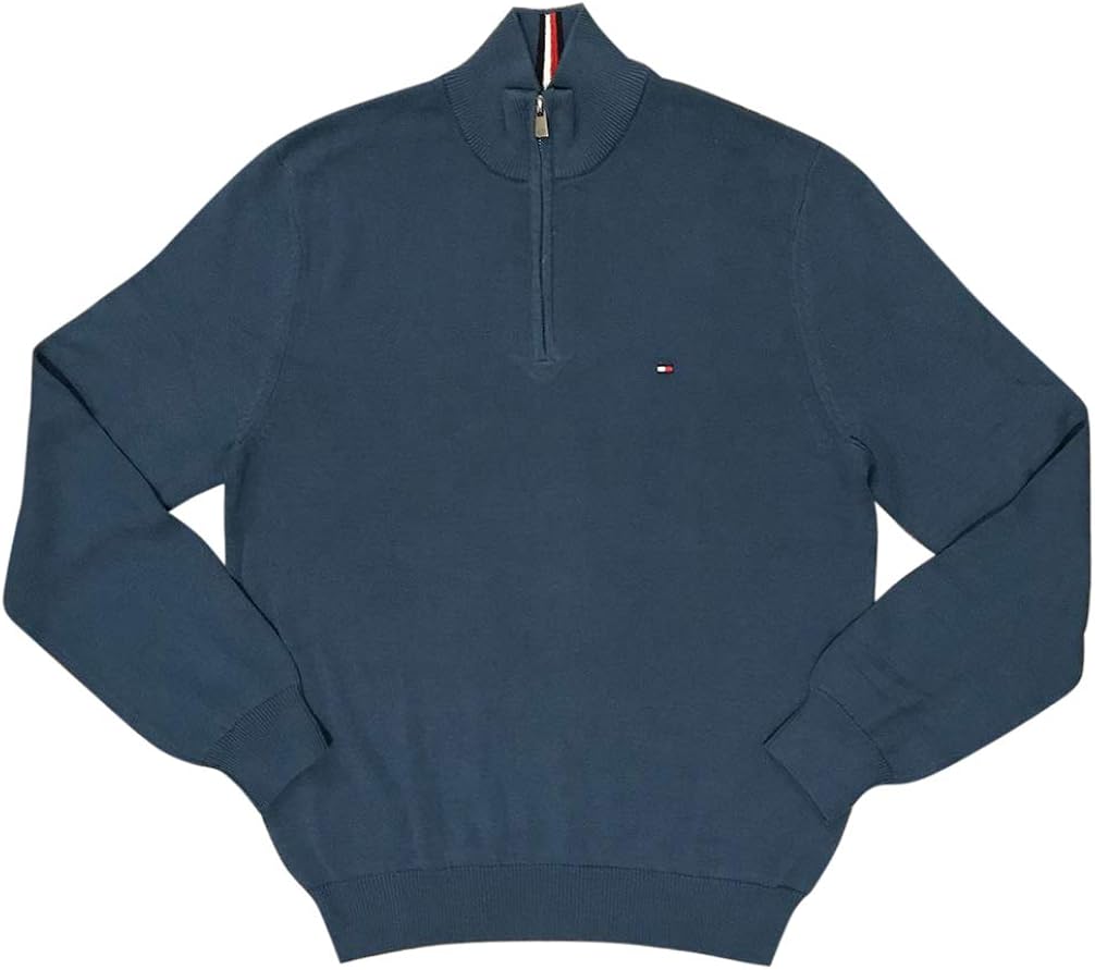 Tommy Hilfiger Mens 1/4 Zip Mock Neck Sweater: Amazon.ca: Clothing & Accessories