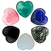 SUNYIK Assorted Stones Carved Puff Heart Pocket Stone,Healing Palm Crystal Pack of 6(0.8