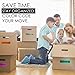 Moving Labels, 1 Clear Packing Tape, 2 Fragile Moving Stickers ~ 3X Bigger Than Competitors ~ Stay Organized & Save Time for Home Moves ~ Apply only on Moving Boxes