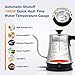 VICOODA Electric Gooseneck Kettle Stainless Steel Tea Kettle with Thermometer, Fast Heating Water Boiler1 Liter,1000W, Auto Shut-Off