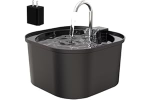 PEKTACO Cat Drinking Fountain: 84oz/2.5L Cat Water Fountain, Quiet Pet Water Fountain with Filter for Cats Inside, Flow Cat Water Bowl