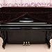 Andoer Full Piano Cover Pleuche Decorated with Macrame for Universal Upright Vertical Piano Coffee