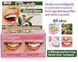 3 Pack X Rasyan Isme Herbal Clove Toothpaste Tooth Paste Anti Bacteria Bad Breath Decay 25g.