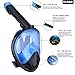 TriMagic Snorkel Mask, 180° Panoramic Full Face Design with Larger Viewing Area - Easier Breathing, with Anti-Fog and Anti-Leak,Adult (2017 New Version)
