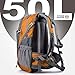 OutdoorMaster Hiking Backpack 45L - w/Waterproof Cover - Orange