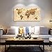 youkuart World Map Canvas Wall Art for Home Decor Map of The World Posters Prints Painting Modern Artwork Wooden Framed Maps Office Wall Decor Ready to Hang