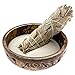 Alternative Imagination Soapstone Smudge Bowl Kit with 1 California White Sage Smudge Stick, 2 Palo Santo Smudge Sticks, and 1/2 lb of White Sand (Deluxe)