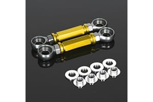 GOODELY DR-Z400SM Lowering Link Adjustable Rear Drop Link Compatible With DR-Z400 SM/S/E DR650/S/SE GSX1300R HAYABUSA KLX300 KLR650 ZX10R ZX6R KX112/KX80/KX120 KX85,NC750 CB400X/F,CB500X/F,CNC (Gold)