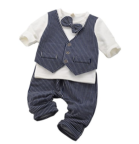 Baby Boys' 2 Piece Stripe Clothing Sets Pants + T-shirt with Long Sleeve