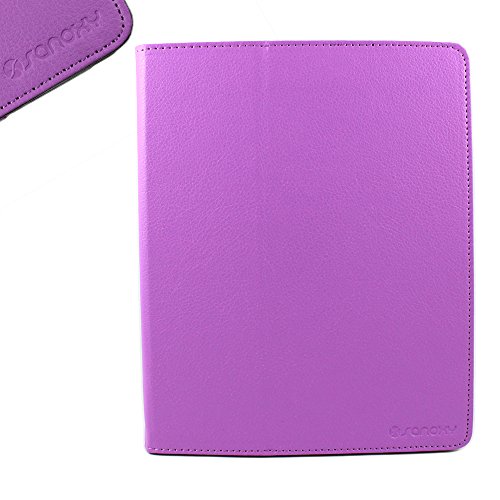 SANOXY Slim Folio Folder PU Leather Stand Case for iPad 2/3/4 /ipad 2nd Generation (Purple Folio) - Thumbnail 3