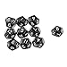 Pack of 10pcs Black Twelve Sided D12 Dice Playing D&D Warhammer RPG Board Game Favours