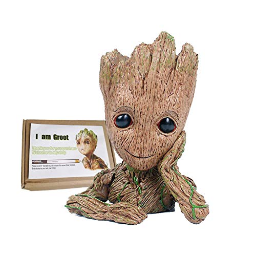 GuangTouL Groot Flowerpot Guardians of the Galaxy Baby Action Figures Cute Model Toy Pen Pot