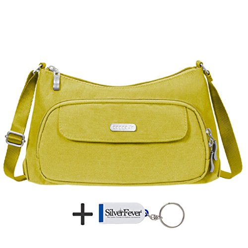 Handbag Crinkle Shoulder Purse w Key Chain (Kiwi) Baggallini