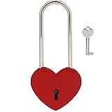 VeYocilk Love Lock Heart Padlock, 50mm 3.5" Rubber