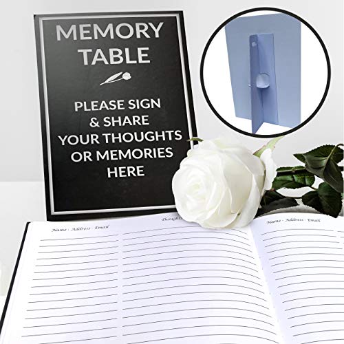 Funeral Guest Book Memorial Guest Book Black Guest Book for Funeral