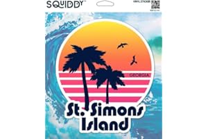 Squiddy St. Simons Island Georgia - Vinyl Sticker for Car, Laptop, Notebook (5" high)