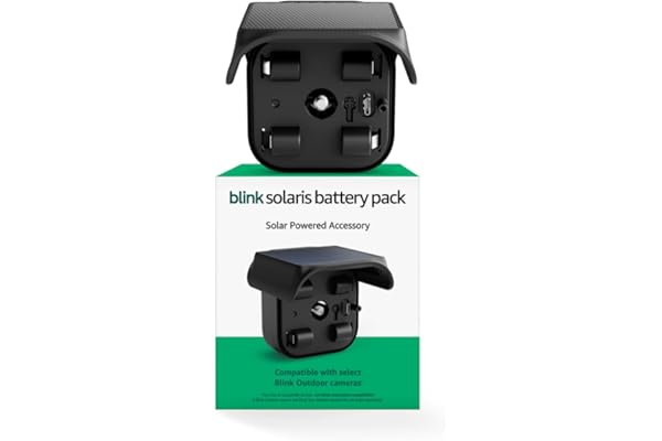 Blink Solaris Solar Panel (newest model) — Wireless fixed solar panel security accessory for Outdoor 4 and Outdoor 2K+ battery camera, set up in minutes (Black)