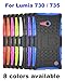 Microsoft Nokia Lumia 730 / 735 Case Case,DIOS CASE(TM) Heavy Duty Tyre Texture Design Dual Layer Hybrid Hard Plastic+Rubber Armored Protection Rugged Impact Resistant Kickstand Case Cover (Green)