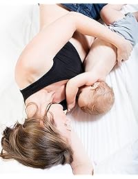 Kindred bravely extra suave algodón orgánico brasier de lactancia & maternidad sueño sin aro, XXL pecho, Negro