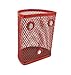 Half Moon Mesh Wire Pen Pencil Holder Magnetic 3.7 x 2.8 Inches Red (Set of 2)