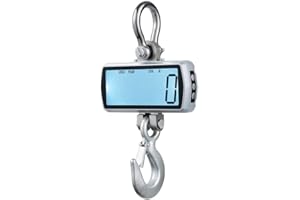 Klau 1000kg 2000 lb Postal Scale Heavy Duty Crane Scale Industrial Hanging Scales Touch Key LCD Display with Remote Silver fo