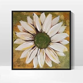 Framed Canvas Wall Art for Living Room, Bedroom Daisy Theme Canvas Prints for Home Decoration Ready to Hang - 16x16 inches