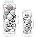 Sea Team 30ct Christmas Ball Ornaments Shatterproof Christmas Tree Baubles Decorations with Tied Strings for Holiday Wedding Party Decor, Glitters-free Easy to Clean, 2.36