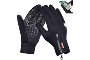 Rottipe Unisex Winter Waterproof Gloves with Touchscreen Capability - Windproof Elastic Wrist & Non-Slip Palm for Running, Cycling, Driving, and Motorcycling