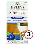 Hyleys Tea Slim Tea, Blueberry, 75 Tea Bags (3 Pack)