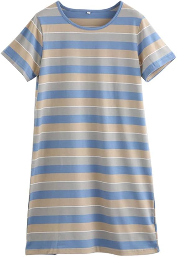 Amazon ネグリジェ レディース 綿 半袖 Tシャツパジャマ 柔らかく軽い薄手の快適 夏向き ボーダー柄 ワンピースパジャマ ルームウェア ルームワンピース 母の日 誕生日 ギフト M Xlサイズ ルームワンピース ネグリジェ 通販 Amazon ネグリジェ レディース 綿 半袖 Tシャツパジャマ 柔らかく軽い薄手の快適 夏向き ボーダー柄 ワンピースパジャマ ルームウェア ルームワンピース 母の日 誕生日 ギフト M Xlサイズ ルームワンピース ネグリジェ 通販