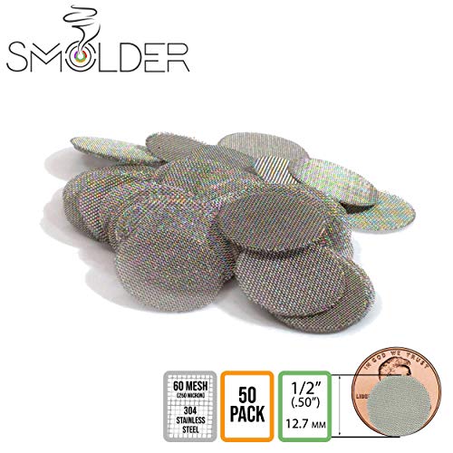 1/2 Inch Pipe Screens - Great Quality 304 Stainless Steel Wire Mesh Filters (50+ Pack)