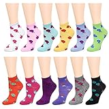 12 Pairs Women's Socks Assorted Colors Size 9-11 Ladybug