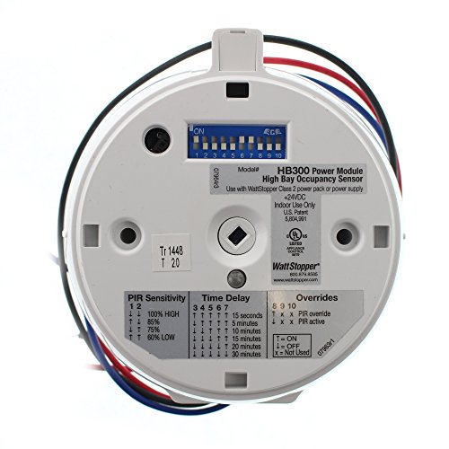Watt Stopper HB300-B High-Bay Occupancy Sensor, 24Vdc, Lens Sold Seperate, White