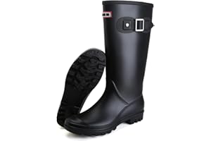 CKWLXQY Rain Boots Womens Waterproof Superior Anti-Slip Feature Rubber Rain Boots PVC Garden Rain Boots & Shoes Comfort Outdo