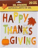 Autumn Fall Themed Gel Cling Set - Happy Thanksgiving - 20 Piece