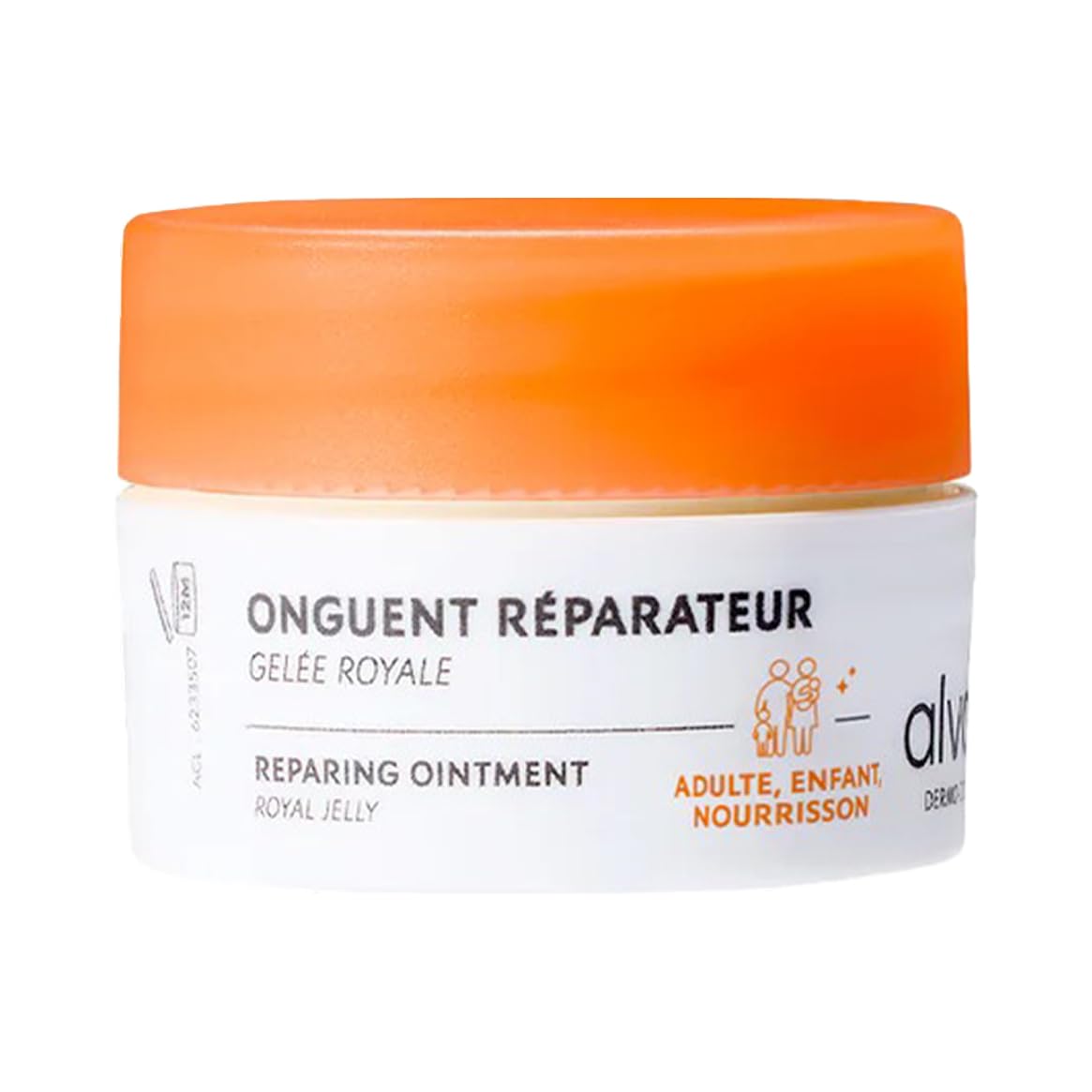 ALVADIEM Repairing Ointment 10 ml with Royal Jelly – For Cracks, Fissures & Severely Dry Skin – SOS Balm for Hands, Feet & Body – Made in France