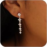 SELSHE Long Earrings For Women,Dainty 14k Gold Plated Dangle Earrings Hypoallergenic Dainty Gold Earrings For Women Trendy Jewelry