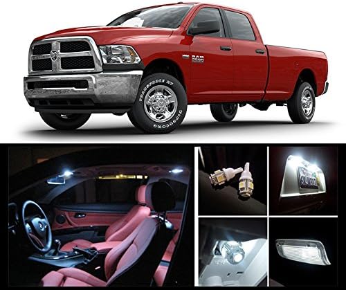 2009 - 2015 Dodge Ram Premium White LED Interior Package (8 Pieces)