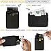Fidelo Minimalist Wallet for Men - Card Holder with Pull Tab - RFID Blocking Leather Credit Card Holder - High-Capacity Front and Back Pocket - Mini Cash, Id & Credit Cardholder (Black Crazy Horse)