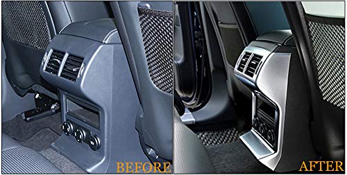 kadore Interior Rear Seat Air Condition Cover Trim Bezel fit for Jaguar F-PACE 2016 2017 2018 ABS Matte