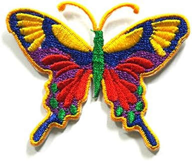 Mix Color Butterfly Patches - Applique Embroidered patches - Iron on Patches - Backpack Patches - Size 7 x 6 Cm.