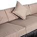 Outsunny 9pc Outdoor Patio Rattan Wicker Sofa Sectional & Chaise Lounge Furniture Set - Desert Sand