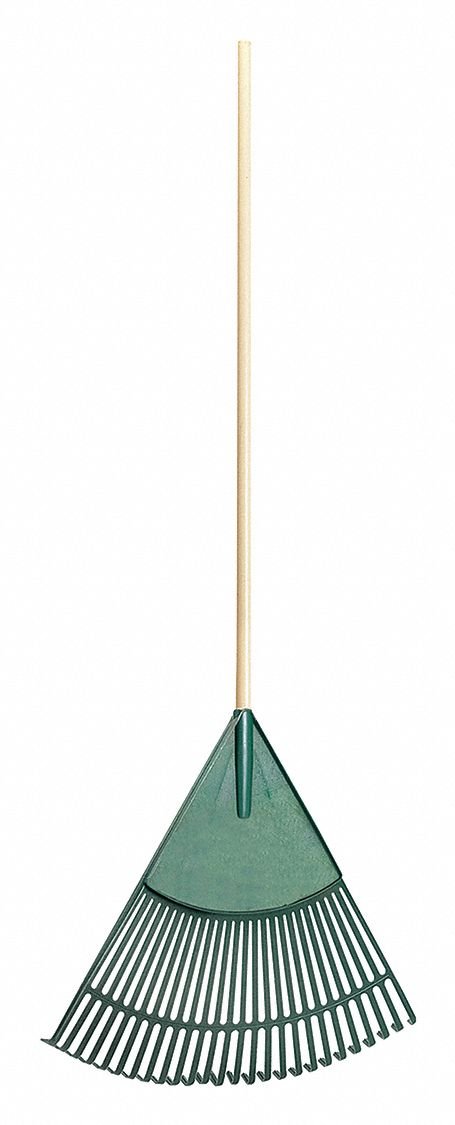 Leaf Rake, 26 Tines, Wood, 24 in.W Tines: Industrial & Scientific