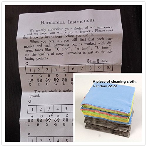 image for G Harmonica, Cafurty Diatonic 10 Holes 20 Tones Key of G Blues Rock Ja